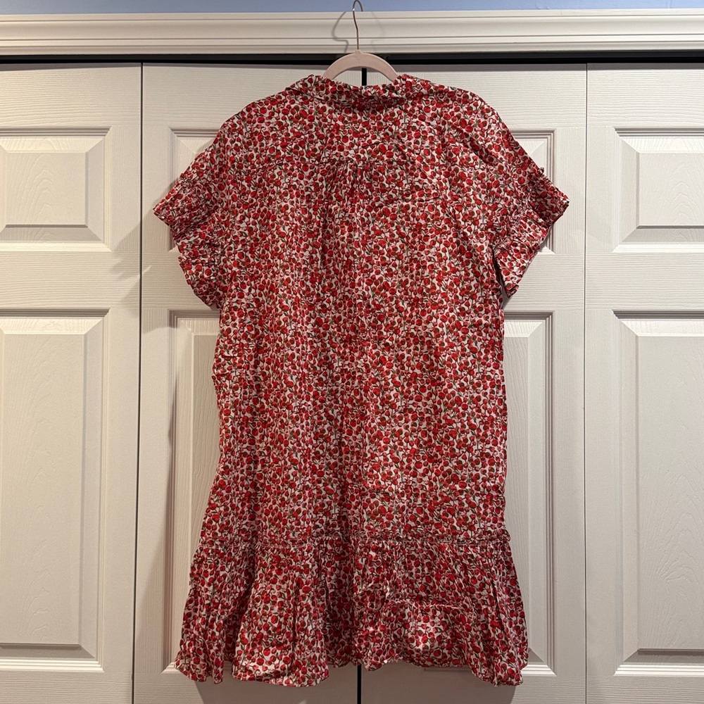J. Crew Red Floral Liberty Fabric Dress - Picture 4 of 4